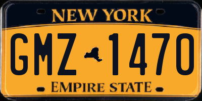 NY license plate GMZ1470