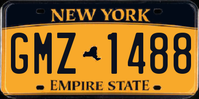 NY license plate GMZ1488