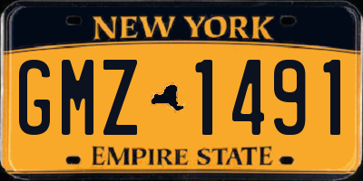 NY license plate GMZ1491