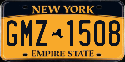 NY license plate GMZ1508