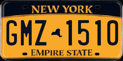 NY license plate GMZ1510