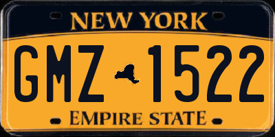 NY license plate GMZ1522