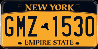 NY license plate GMZ1530