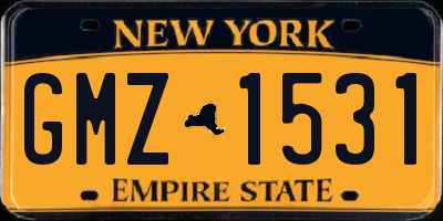 NY license plate GMZ1531