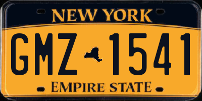 NY license plate GMZ1541