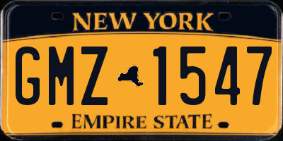 NY license plate GMZ1547