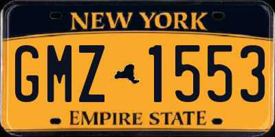 NY license plate GMZ1553