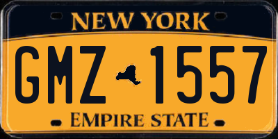 NY license plate GMZ1557