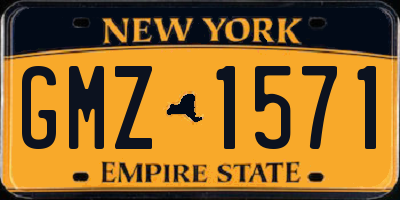 NY license plate GMZ1571
