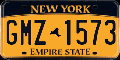 NY license plate GMZ1573