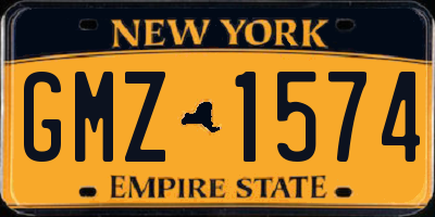 NY license plate GMZ1574