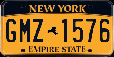 NY license plate GMZ1576