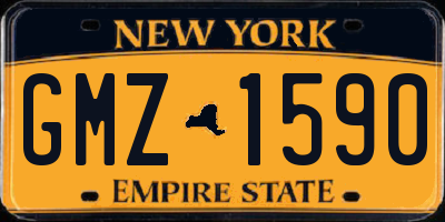 NY license plate GMZ1590