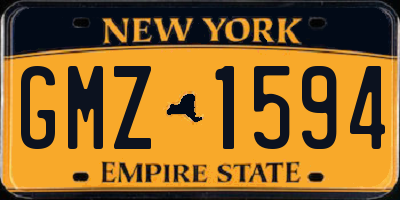 NY license plate GMZ1594