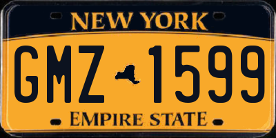 NY license plate GMZ1599