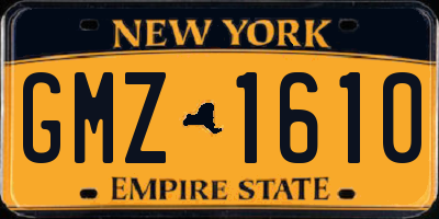 NY license plate GMZ1610