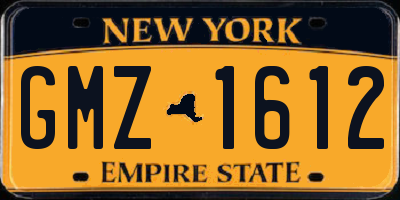 NY license plate GMZ1612