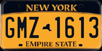 NY license plate GMZ1613