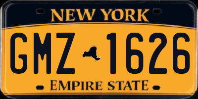 NY license plate GMZ1626