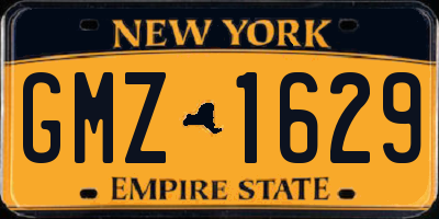 NY license plate GMZ1629