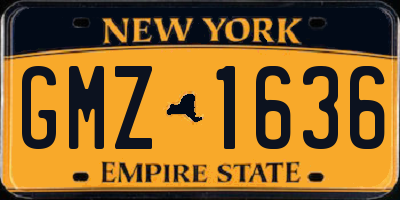 NY license plate GMZ1636