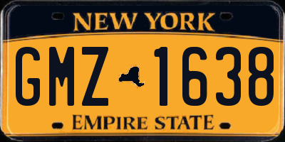 NY license plate GMZ1638