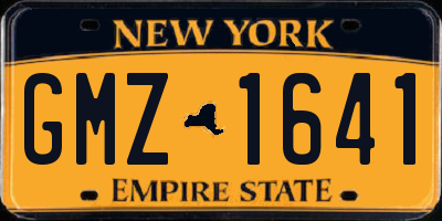 NY license plate GMZ1641