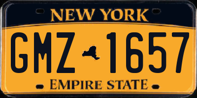 NY license plate GMZ1657