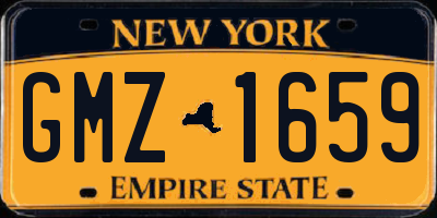 NY license plate GMZ1659