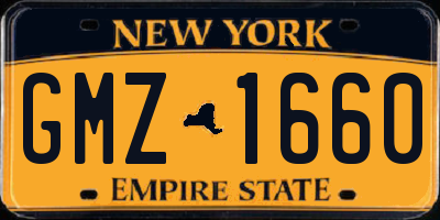 NY license plate GMZ1660
