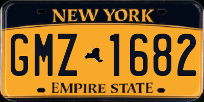 NY license plate GMZ1682