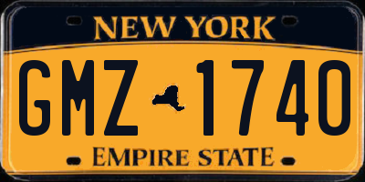 NY license plate GMZ1740