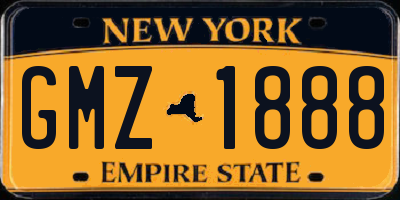 NY license plate GMZ1888