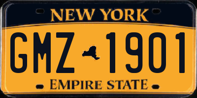 NY license plate GMZ1901