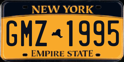 NY license plate GMZ1995