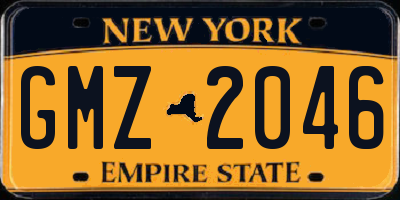 NY license plate GMZ2046