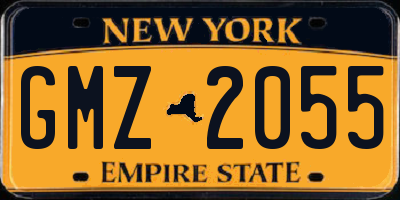 NY license plate GMZ2055