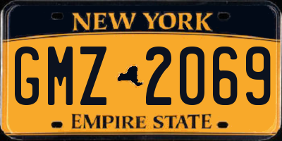 NY license plate GMZ2069