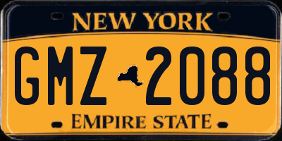 NY license plate GMZ2088