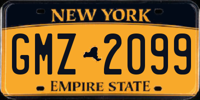NY license plate GMZ2099