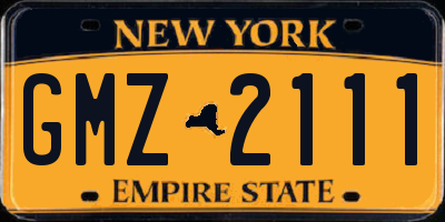 NY license plate GMZ2111