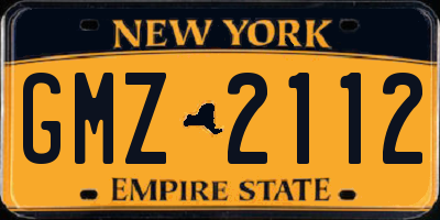 NY license plate GMZ2112
