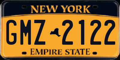 NY license plate GMZ2122