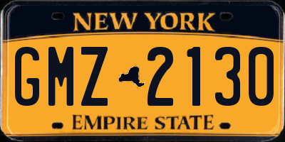 NY license plate GMZ2130