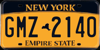 NY license plate GMZ2140