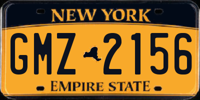 NY license plate GMZ2156