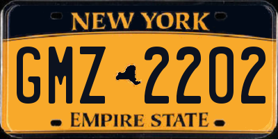 NY license plate GMZ2202