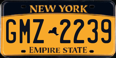 NY license plate GMZ2239