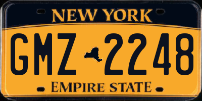 NY license plate GMZ2248