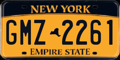 NY license plate GMZ2261